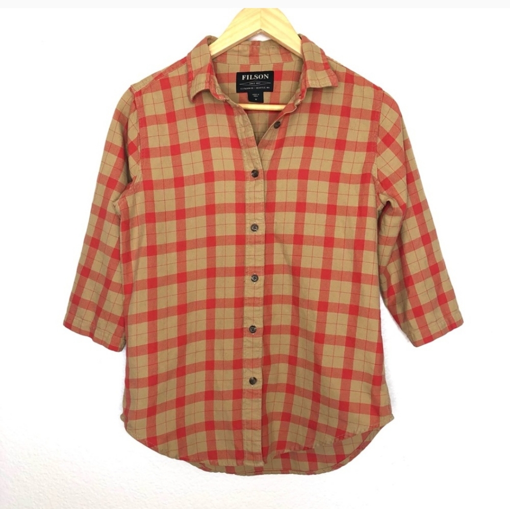 Filson Plaid Womens 3/4 Sleeve Shirt